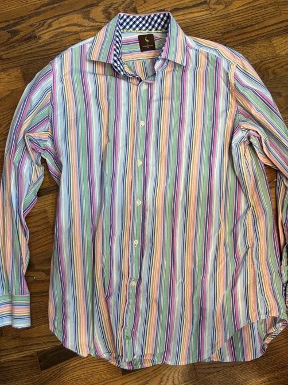 Tailorbyrd Pastel Multi-Stripe Button-Down Shirt